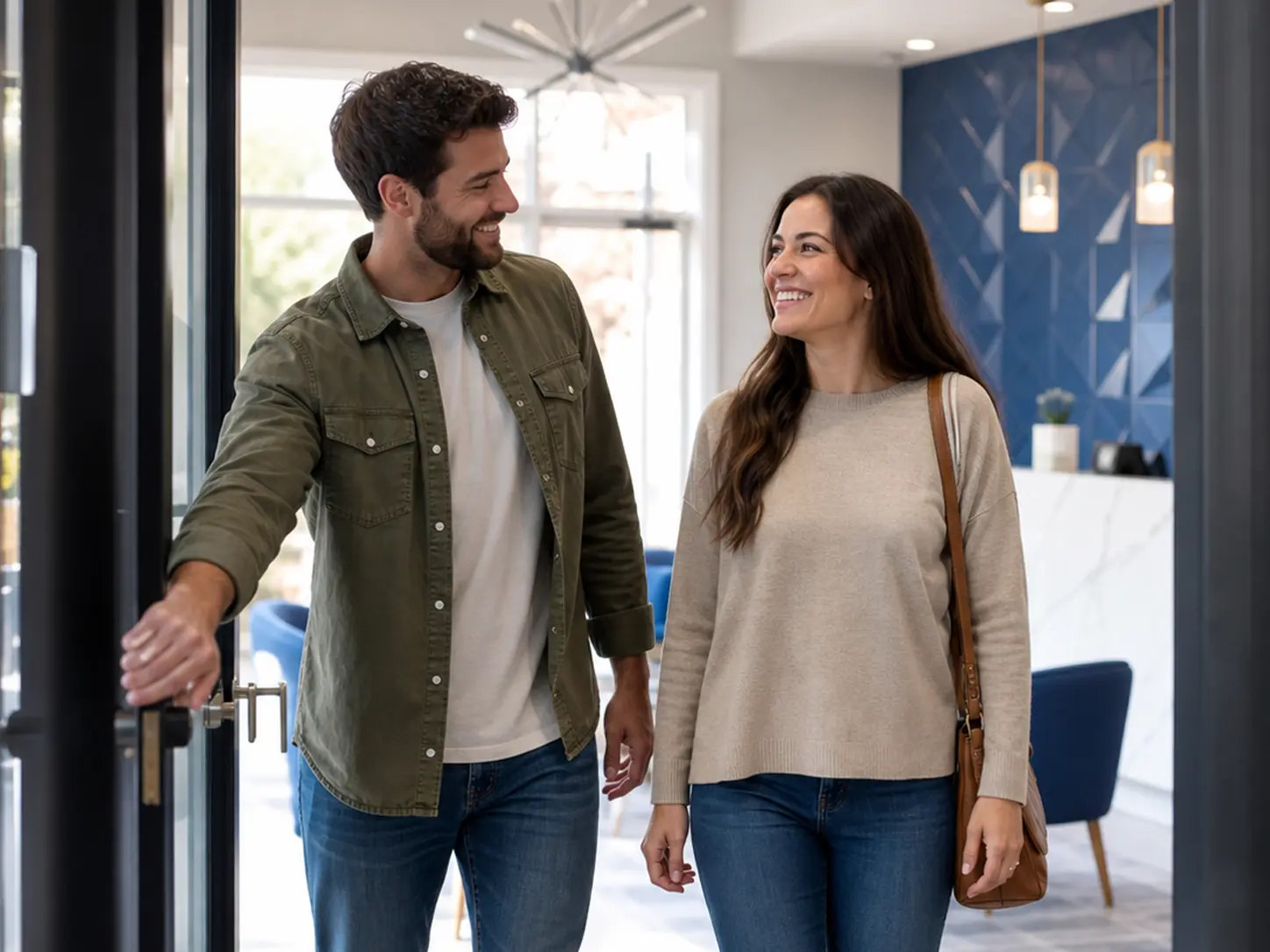 Couple walking into Aurora Smile Orlando