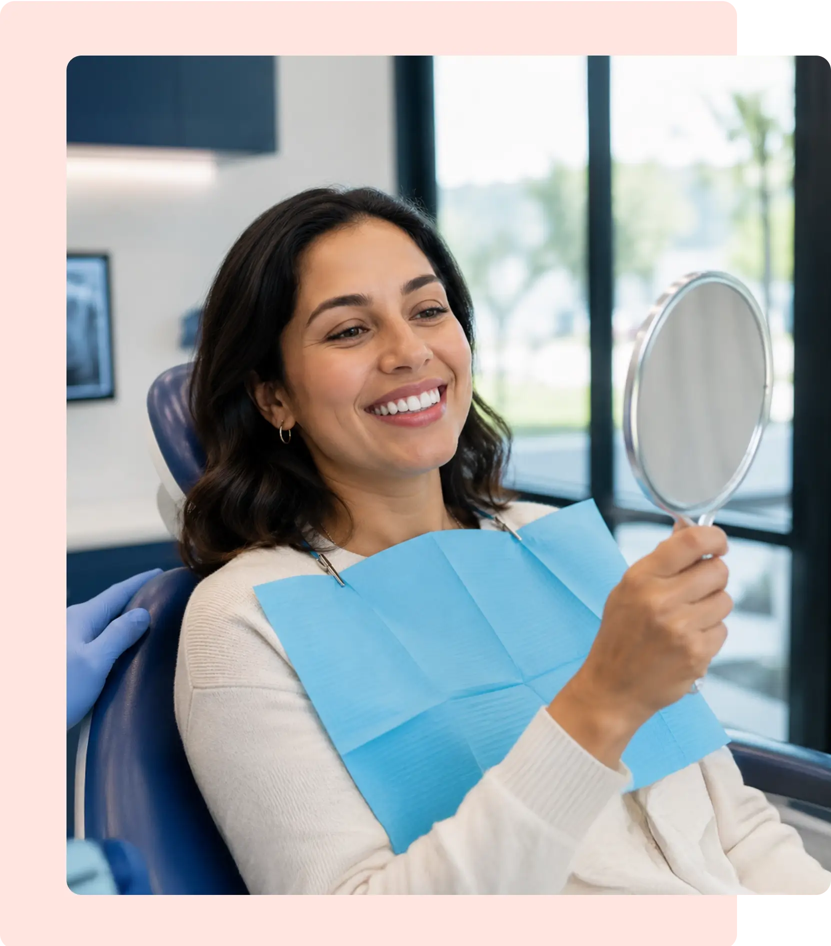 dental patient with mirror