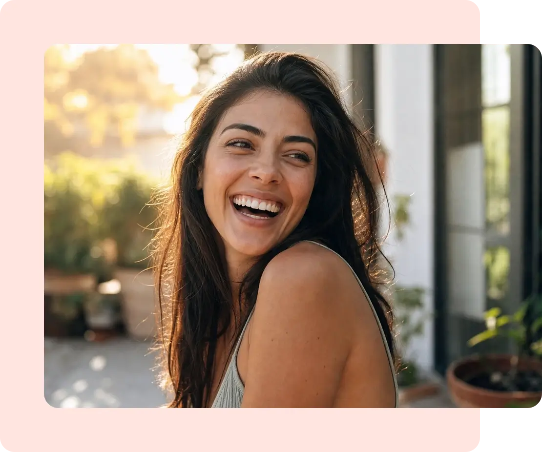 happy smiling female Invisalign patient