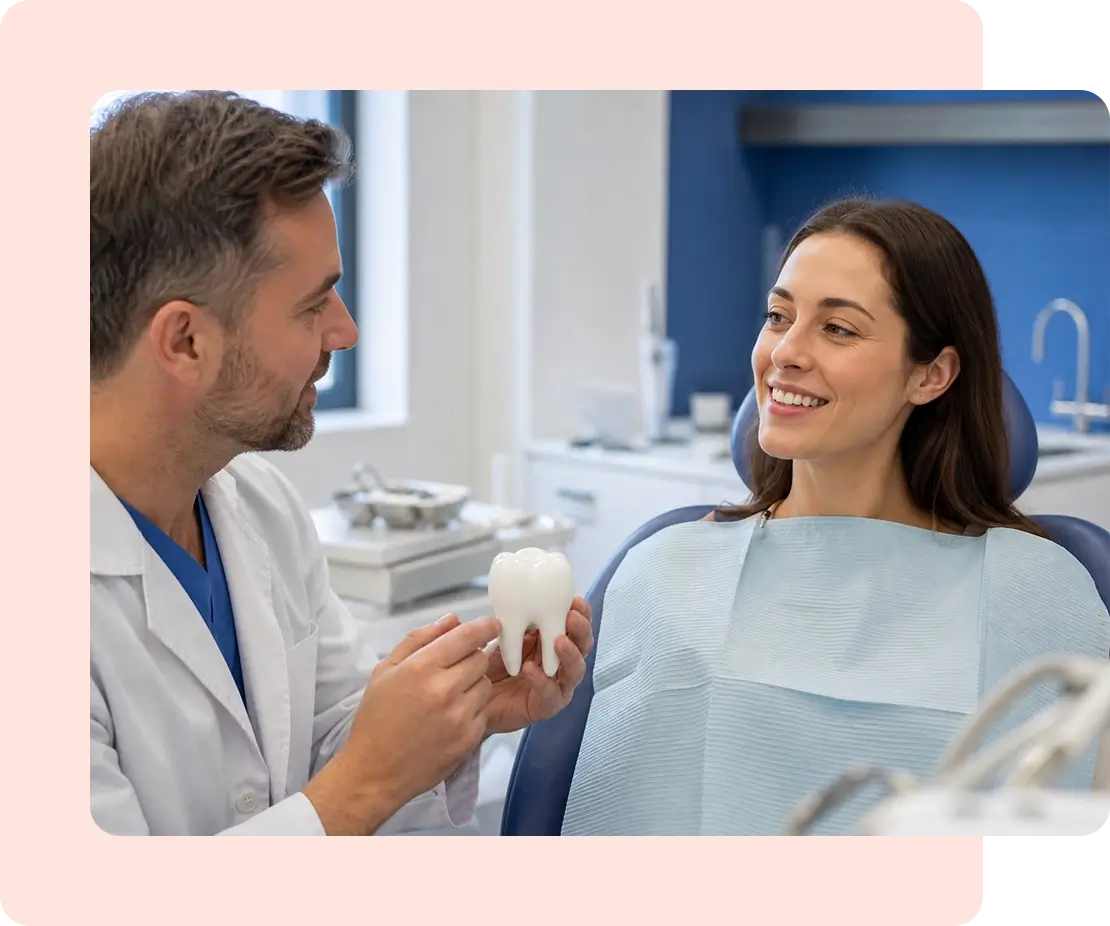 endontic review between patient and doctor
